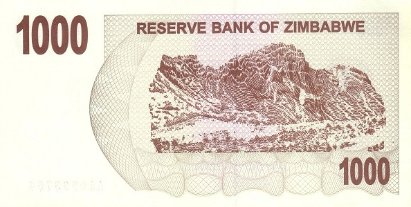 (008) Zimbabwe P44 - 1000 Dollars (2007)
